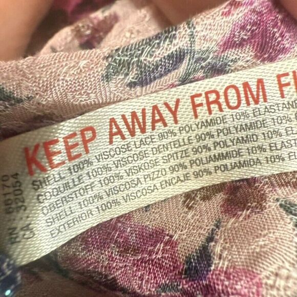 Free People Take It Away Floral Sleeveless Bodysuit Women M Pink‎ Boho Lace NWT - Picture 8 of 12